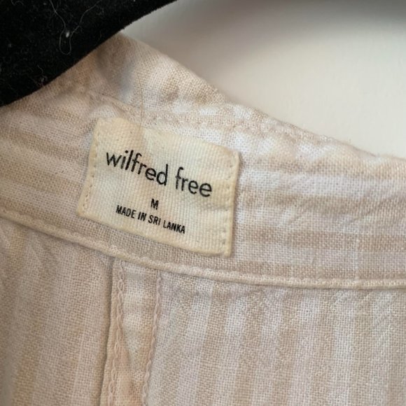 White/pumice grey Wilfred Free Boyfriend Button-Up Shirt - Picture 4 of 6